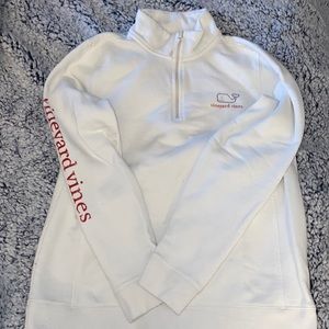 Vineyard vines red white and blue quarter zip sweater